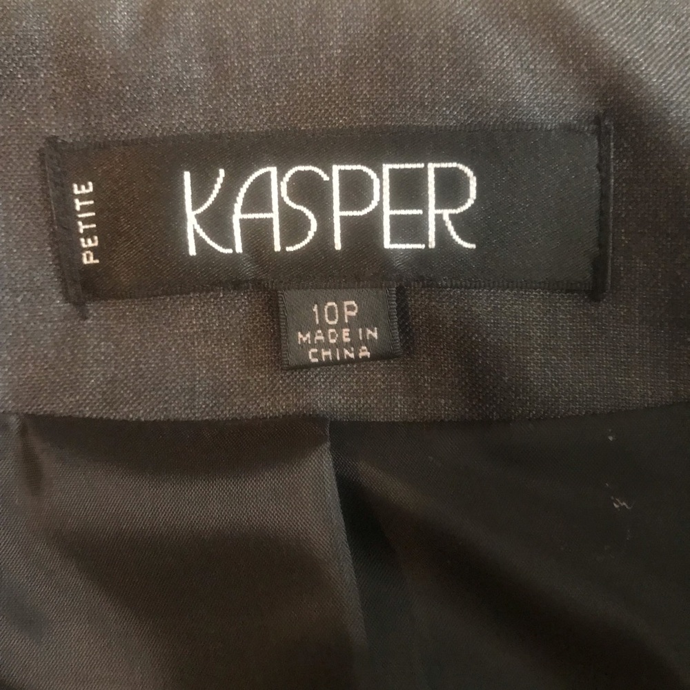 Kasper Petite Charcoal Ladys Business Suit 10P - Picture 4 of 9